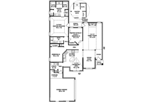 Floor Plan - Main Floor for European House Plan #81-948 - 2 bed, 2 bath