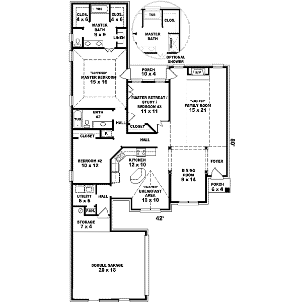 European Floor Plan - Main Floor Plan #81-948