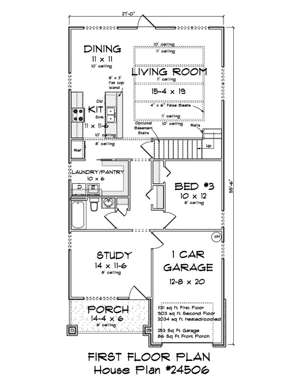 House Blueprint - Modern Floor Plan - Main Floor Plan #513-2299