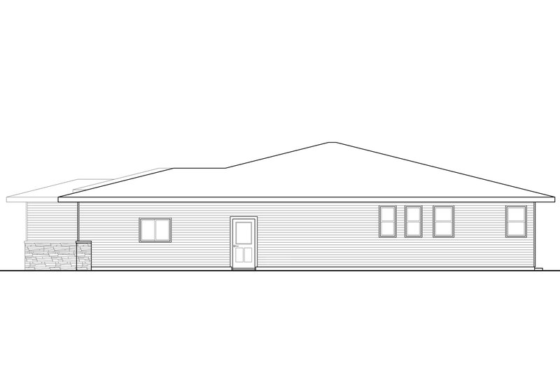 House Plan Design - Exterior - Other Elevation 1 for Prairie House Plan #124-946 - 3 bed, 2 bath