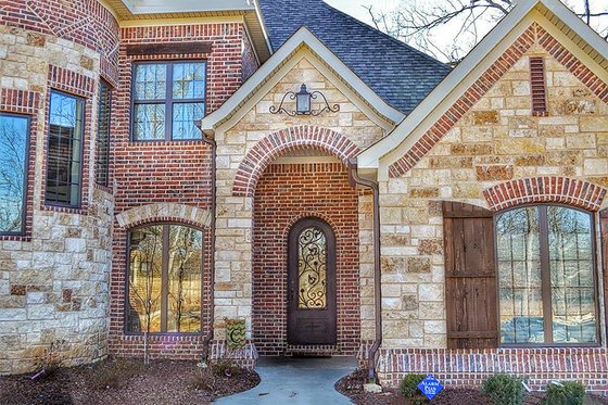 Exterior - Front Elevation 4 for European House Plan #17-2499 - 4 bed, 3.5 bath