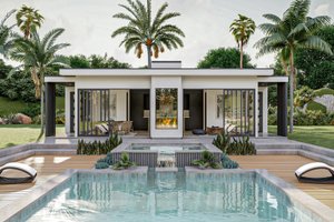 Modern Exterior - Front Elevation Plan #455-656