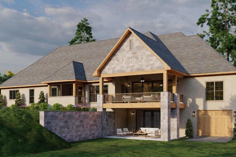 House Blueprint - Exterior - Other Elevation 2 for Craftsman House Plan #17-3451 - 3 bed, 3.5 bath