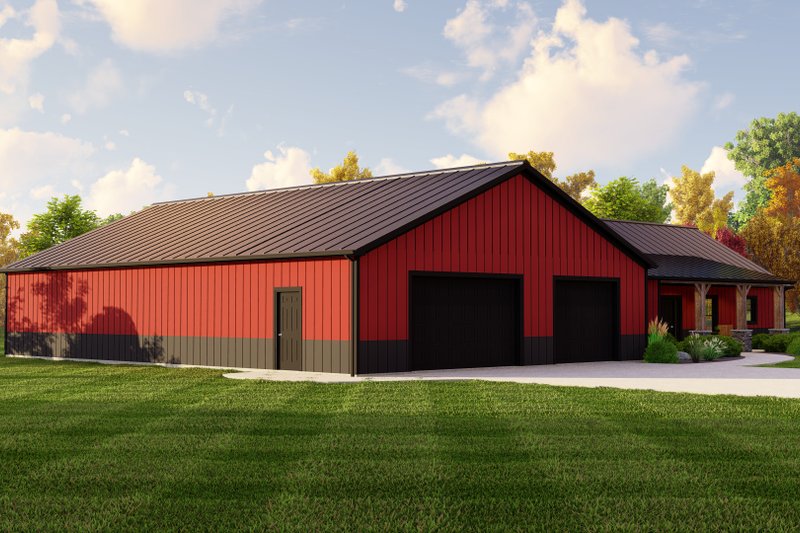 House Plan Design - Exterior - Other Elevation 1 for Barndominium House Plan #1064-224 - 3 bed, 3 bath