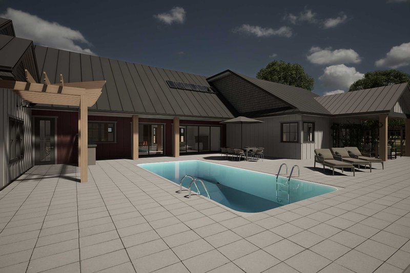 Home Plan - Exterior - Other Elevation 3 for Barndominium House Plan #1101-22 - 3 bed, 4.5 bath
