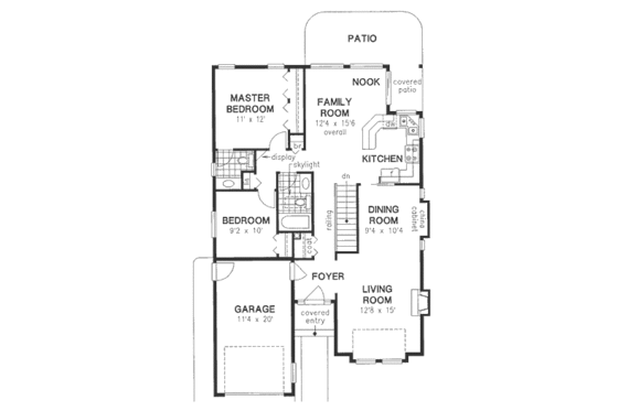 Floor Plan - Main Floor for Traditional House Plan #18-9256 - 2 bed, 1.5 bath