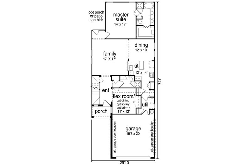 House Design - Floor Plan - Main Floor for Cottage House Plan #84-569 - 3 bed, 2.5 bath