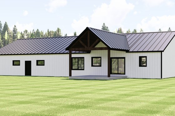 Exterior - Rear Elevation for Craftsman House Plan #1064-458 - 3 bed, 2 bath