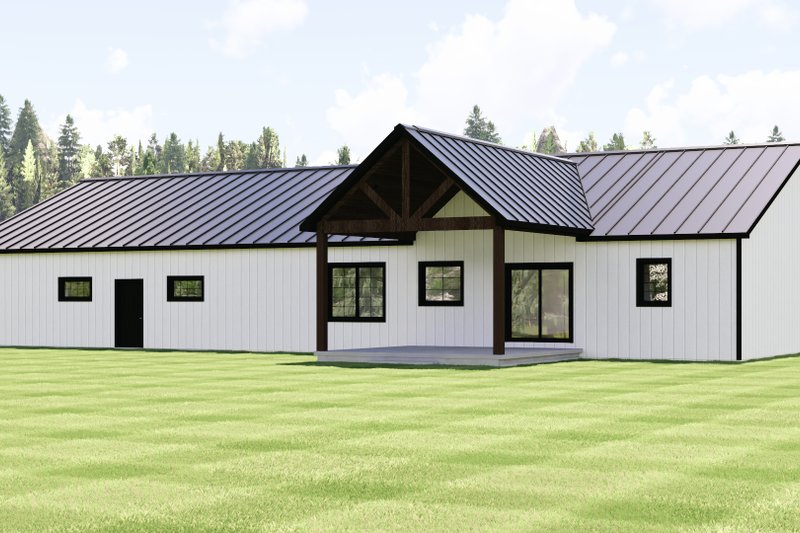 Dream House Plan - Exterior - Rear Elevation for Craftsman House Plan #1064-458 - 3 bed, 2 bath