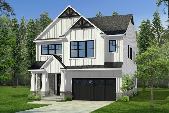 Exterior - Front Elevation 4 for Farmhouse House Plan #1057-39 - 4 bed, 3.5 bath