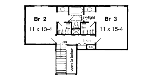 Modern Floor Plan - Upper Floor Plan #312-533