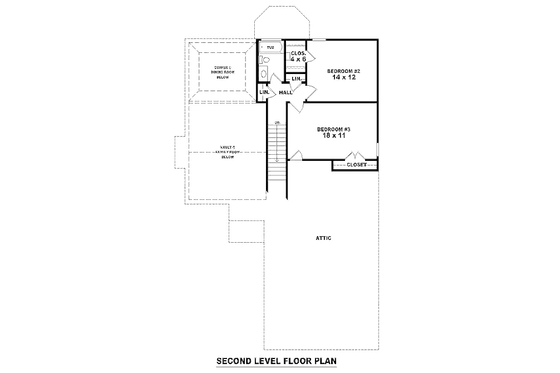 Floor Plan - Upper Floor for European House Plan #81-13818 - 3 bed, 2.5 bath