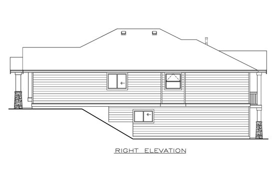 Exterior - Other Elevation 1 for Bungalow House Plan #1100-109 - 3 bed, 2 bath
