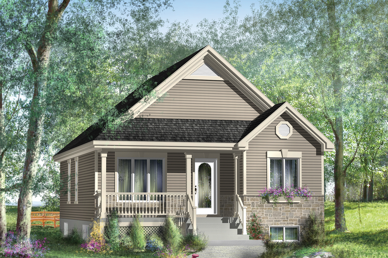 Country Style House Plan - 2 Beds 1 Baths 953 Sq/Ft Plan #25-4533