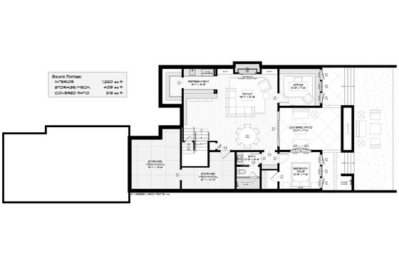 Floor Plan - Lower Floor for Cottage House Plan #928-397 - 4 bed, 4 bath