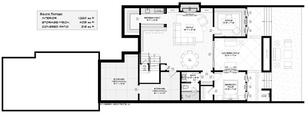 House Blueprint - Cottage Floor Plan - Lower Floor Plan #928-397
