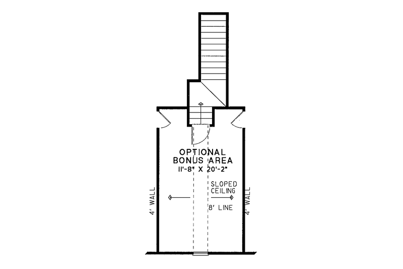 Architectural House Design - Floor Plan - Upper Floor for Classical House Plan #17-2969 - 3 bed, 2 bath
