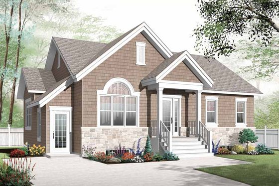 Exterior - Front Elevation 3 for Colonial House Plan #23-2522 - 4 bed, 2 bath