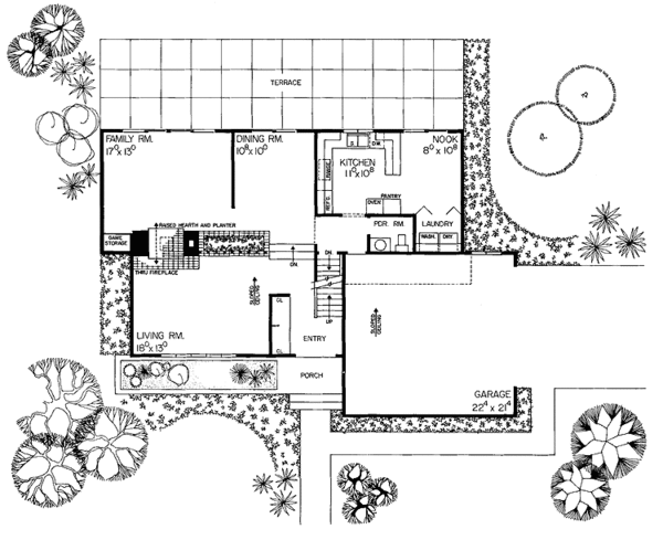 Home Plan - Contemporary Floor Plan - Main Floor Plan #72-621