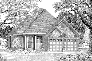 Country Exterior - Front Elevation Plan #17-2653