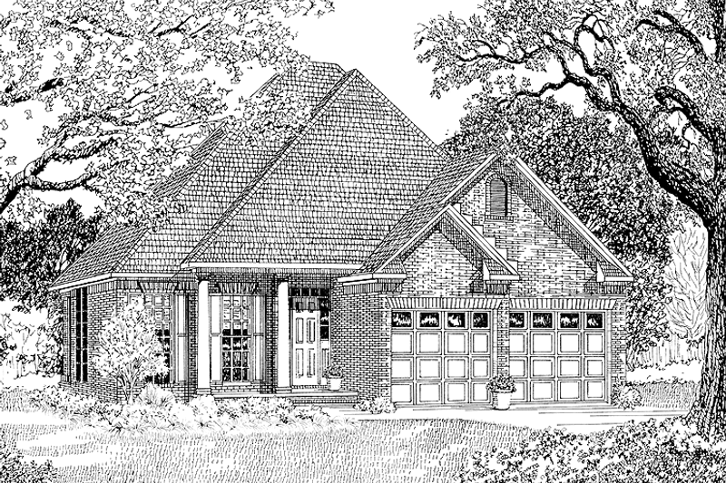 Architectural House Design - Country Exterior - Front Elevation Plan #17-2653