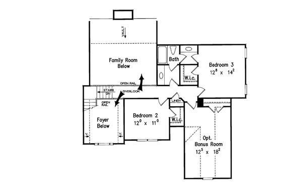 Floor Plan - Upper Floor 1 for Traditional House Plan #927-70 - 4 bed, 3 bath
