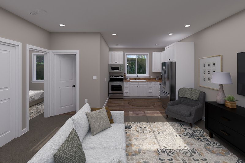Dream House Plan - Interior - Family Room 2 for Farmhouse House Plan #1060-304 - 1 bed, 1 bath