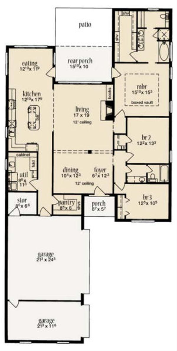 Home Plan - European Floor Plan - Main Floor Plan #36-460