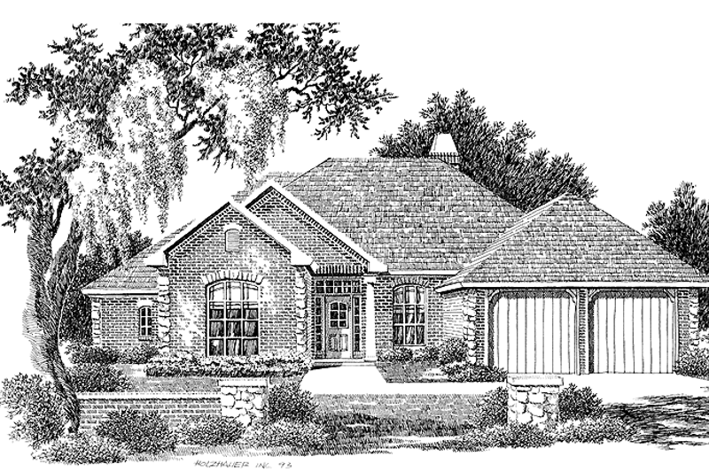 House Blueprint - Ranch Exterior - Front Elevation Plan #310-1003