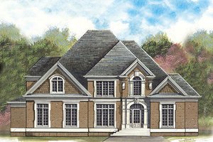House Blueprint - European Exterior - Front Elevation Plan #119-308