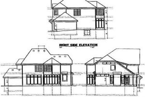 Exterior - Rear Elevation for European House Plan #67-567 - 4 bed, 3.5 bath