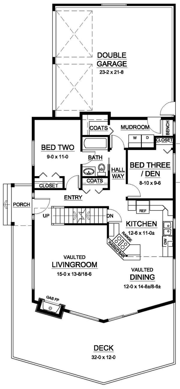 Cabin Floor Plan - Main Floor Plan #126-191