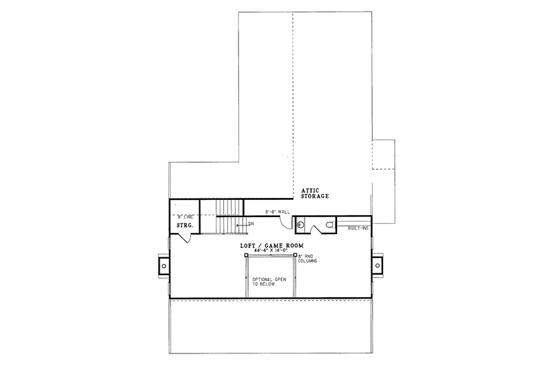 Home Plan - Floor Plan - Upper Floor for Country House Plan #17-2714 - 1 bed, 1 bath