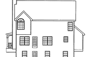 Exterior - Rear Elevation for Traditional House Plan #927-194 - 3 bed, 2.5 bath