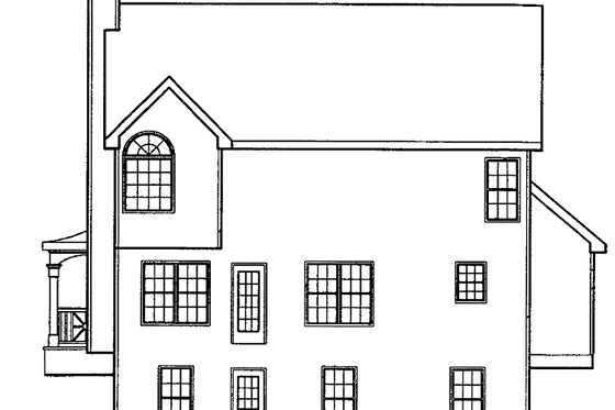 Exterior - Rear Elevation for Traditional House Plan #927-194 - 3 bed, 2.5 bath