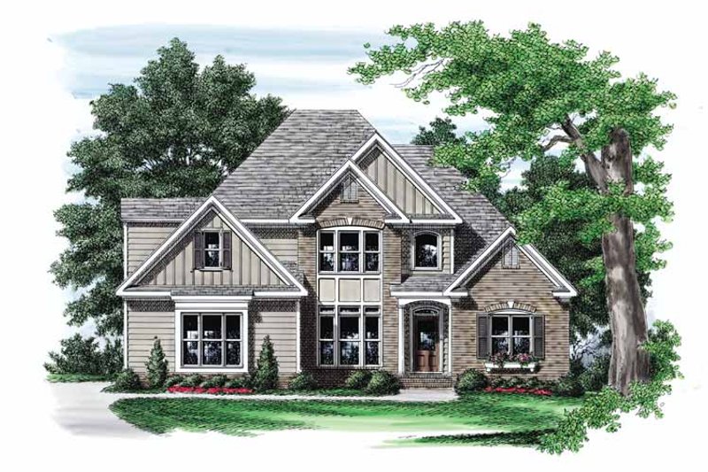 Architectural House Design - Traditional Exterior - Front Elevation Plan #927-557