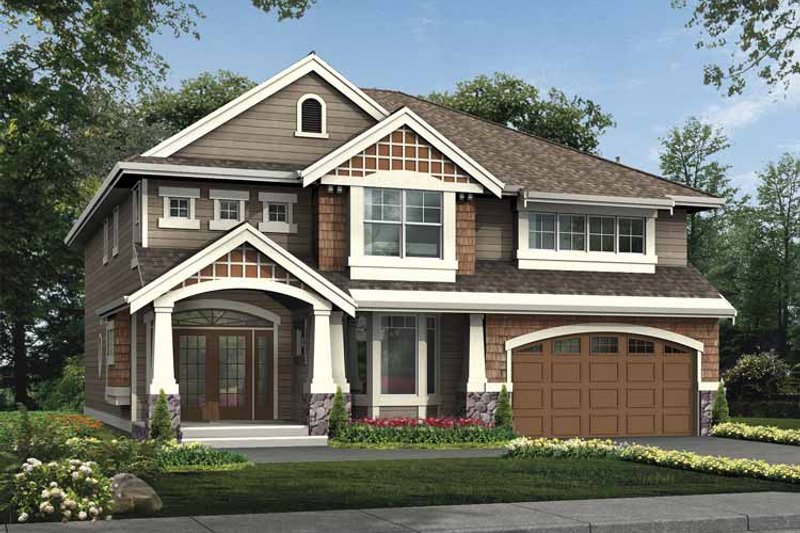 Dream House Plan - Craftsman Exterior - Front Elevation Plan #132-396