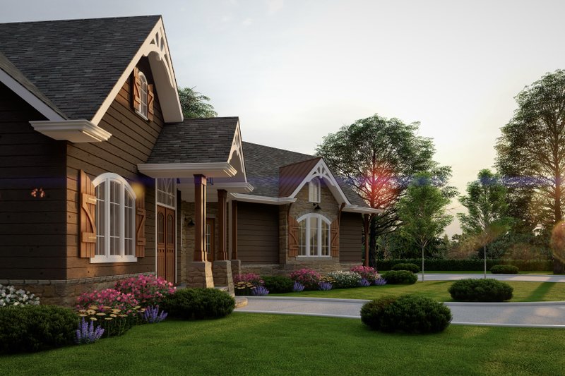 House Blueprint - Exterior - Other Elevation 1 for Ranch House Plan #54-444 - 3 bed, 2.5 bath