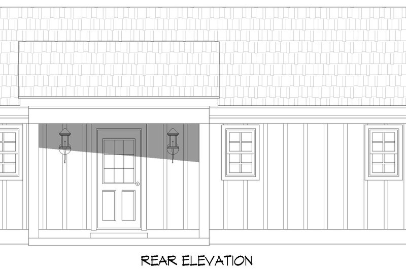 Dream House Plan - Exterior - Rear Elevation for Country House Plan #932-1279 - 2 bed, 2 bath