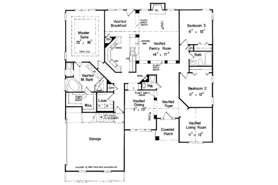 Floor Plan - Main Floor for Country House Plan #927-84 - 3 bed, 2.5 bath
