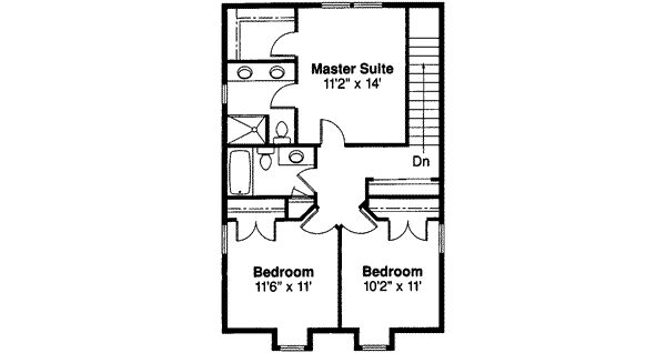Farmhouse Floor Plan - Upper Floor Plan #124-315