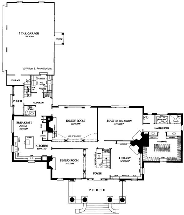 House Plan Design - Classical Floor Plan - Main Floor Plan #137-300