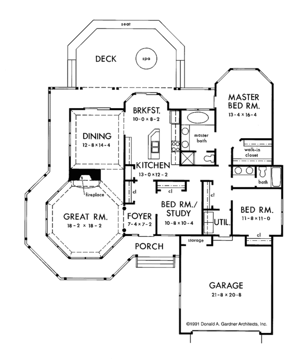 Dream House Plan - Victorian Floor Plan - Main Floor Plan #929-91
