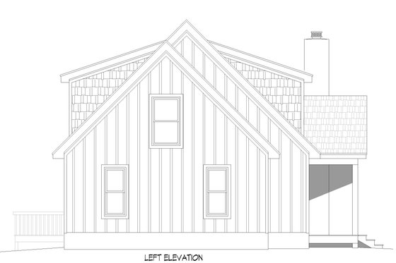 Exterior - Other Elevation for Cabin House Plan #932-1342 - 3 bed, 2.5 bath