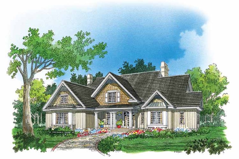 Dream House Plan - Country Exterior - Front Elevation Plan #929-414