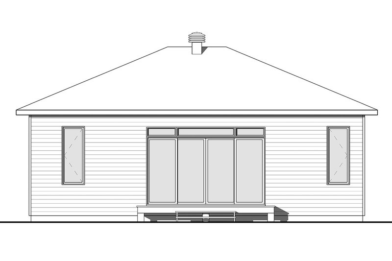 Architectural House Design - Exterior - Rear Elevation for Modern House Plan #23-2638 - 1 bed, 1 bath