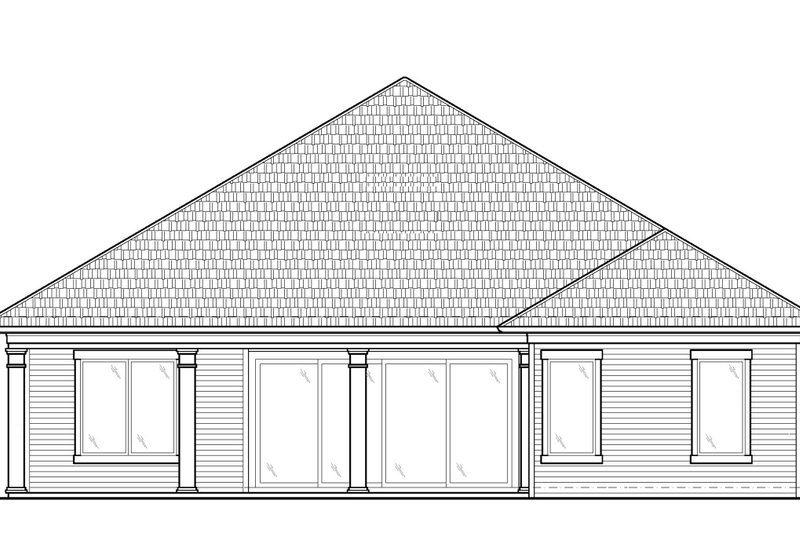 House Design - Exterior - Rear Elevation for Farmhouse House Plan #938-136 - 4 bed, 3 bath