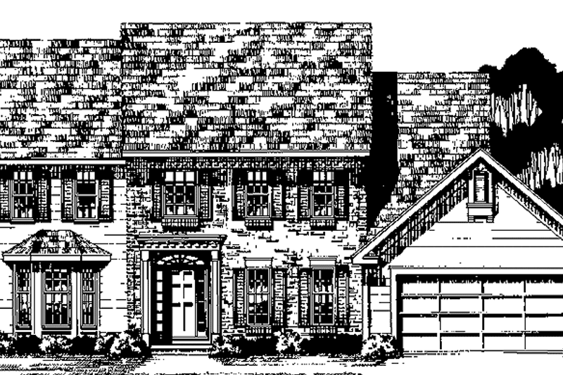 Dream House Plan - Colonial Exterior - Front Elevation Plan #1001-95