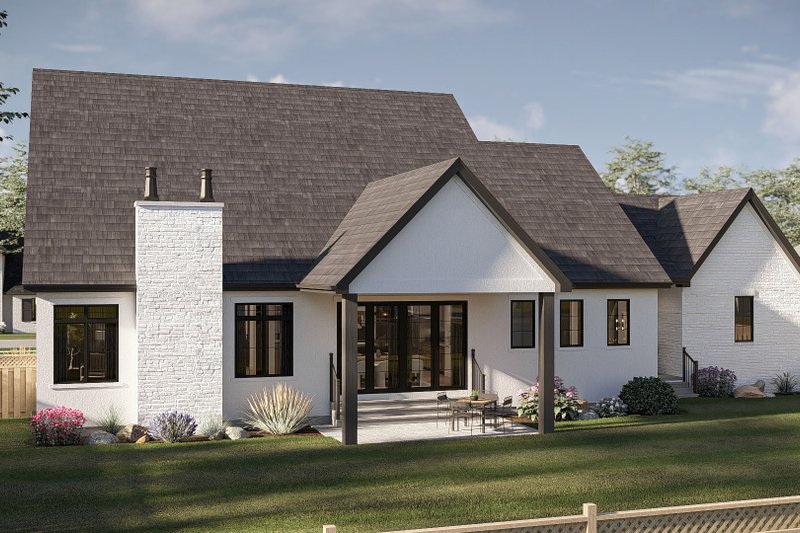 Architectural House Design - Exterior - Rear Elevation for Cottage House Plan #455-815 - 3 bed, 2.5 bath