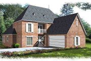 European Style House Plan - 4 Beds 3 Baths 2751 Sq/Ft Plan #15-273 